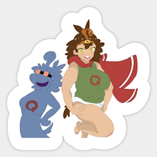 Groundhog-Chan's Halloween Costume Sticker